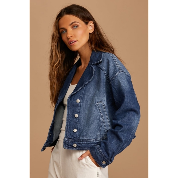 Cropped Oversized Denim Jacket | Poshmark